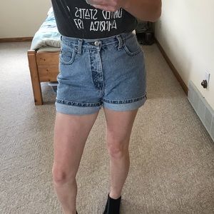 Vintage Harley Davidson denim Biker shorts high waisted
